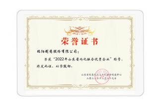 年山東省兩化融合優(yōu)秀企業(yè)